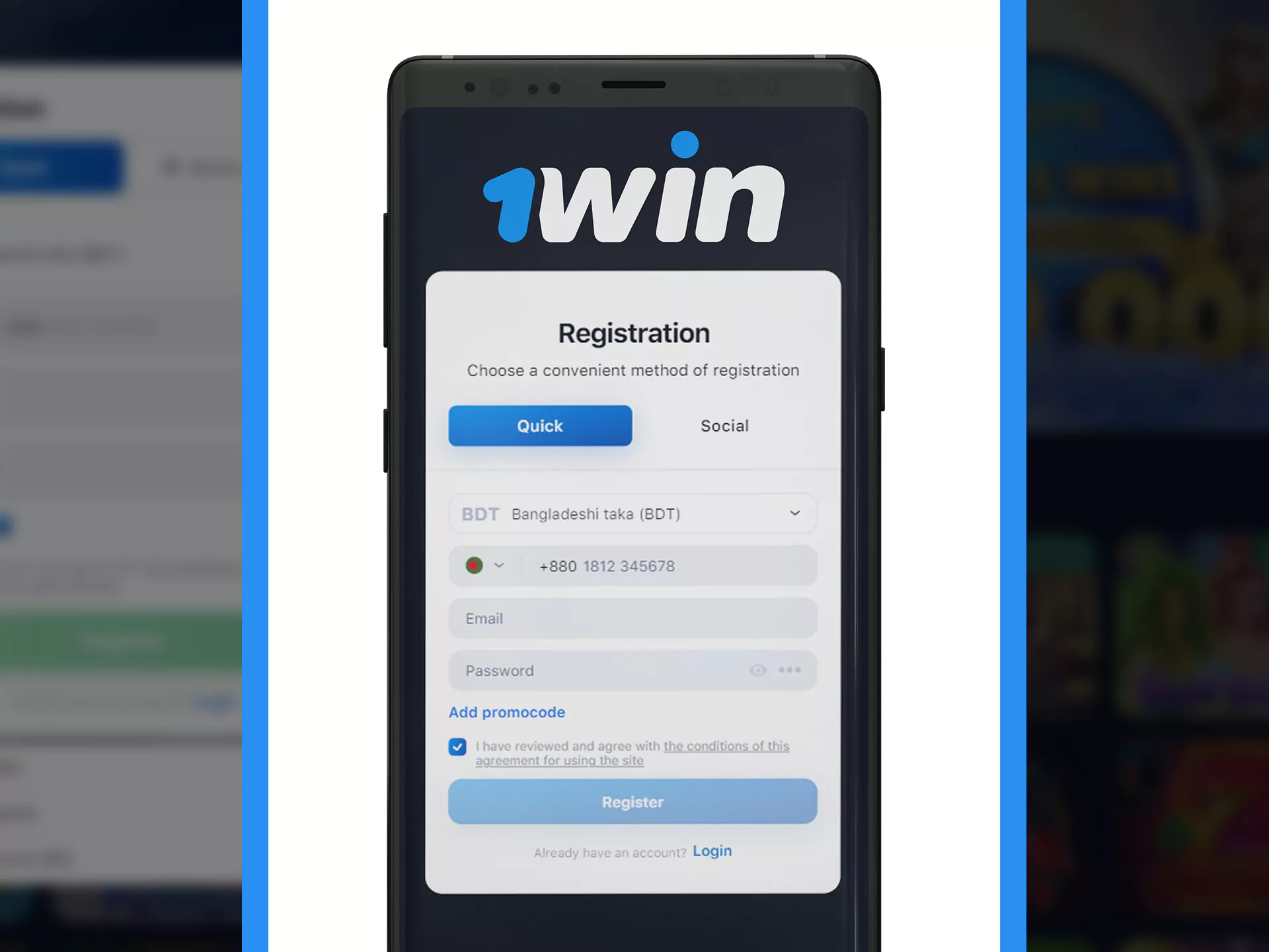 Register with wow77 to enjoy all the features of the app.