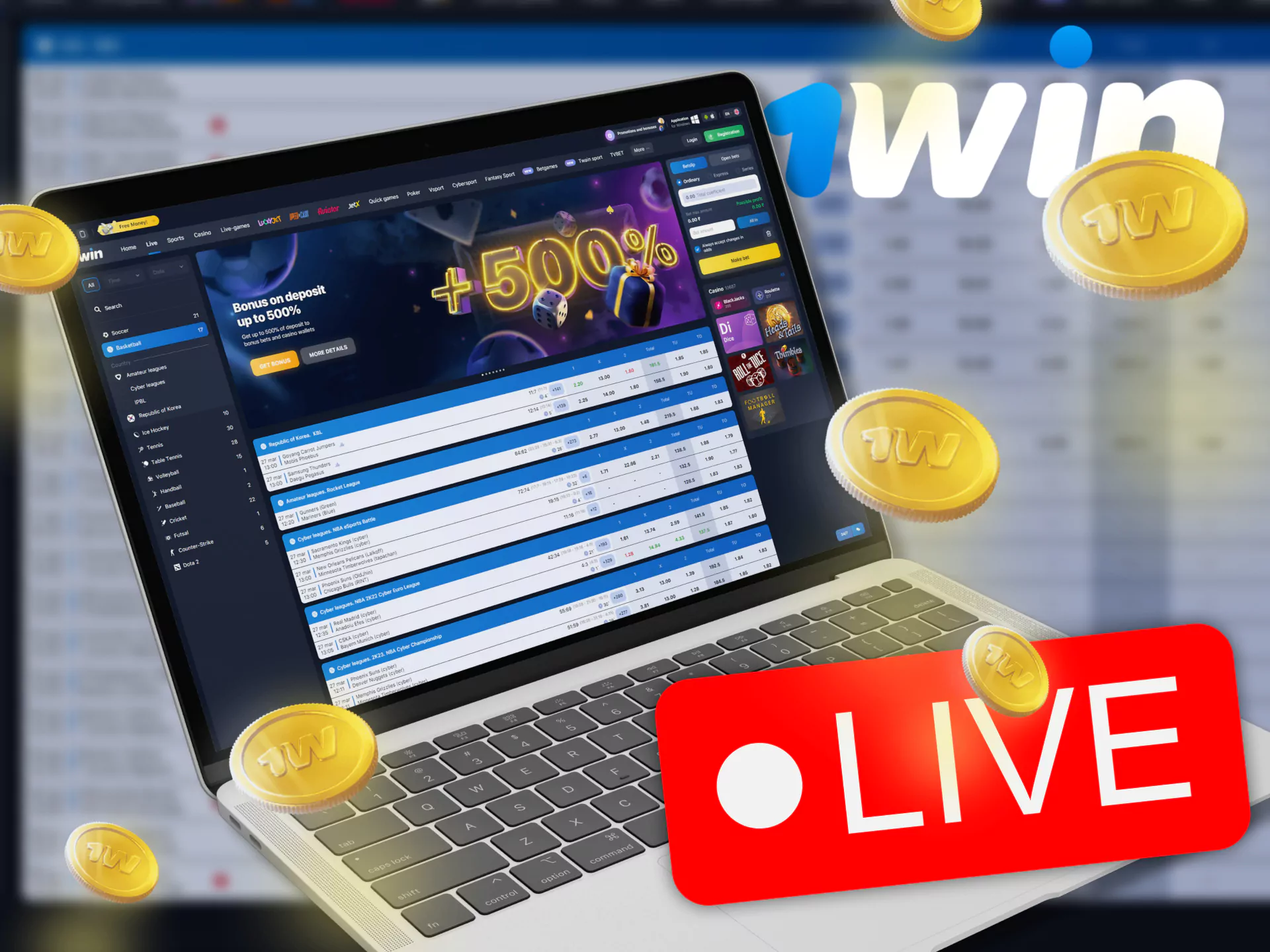 At wow77, you bet on basketball games during live streaming.