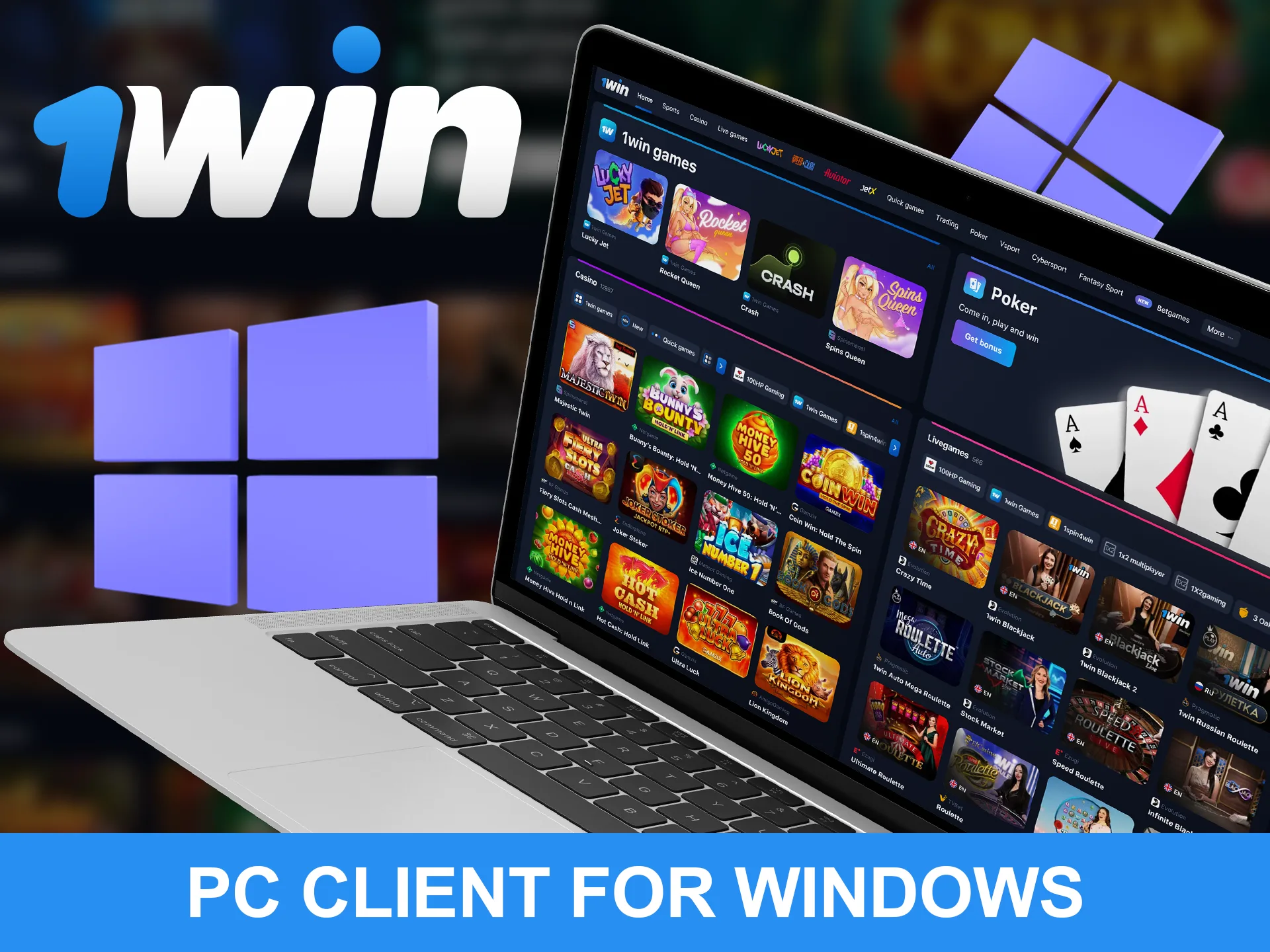 Install the wow77 application for Windows on your computer.